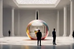 De zaal binnen de bol