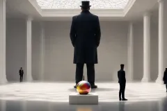 De bezoeker die de zaal overnam