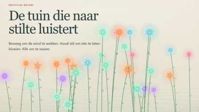 De tuin die naar stilte luistert