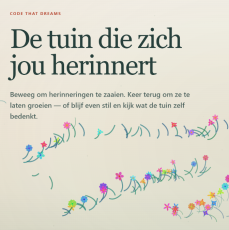 De tuin die zich jou herinnert