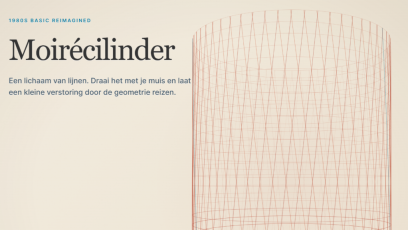 Moirécilinder — een lichaam van lijnen